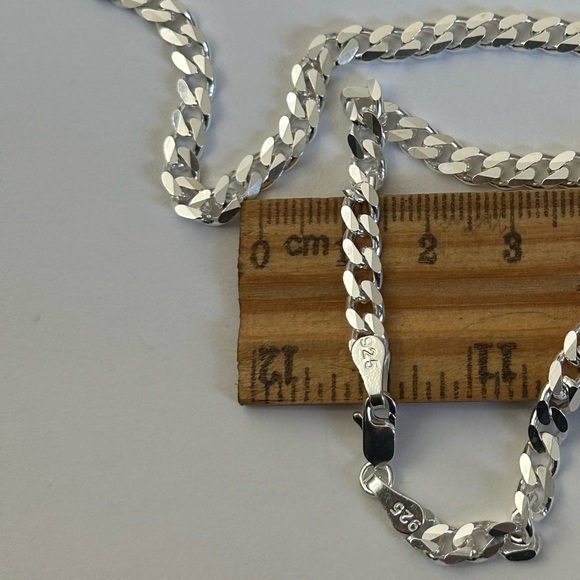 925 Silver 20” 5mm necklace cuban chain unisex